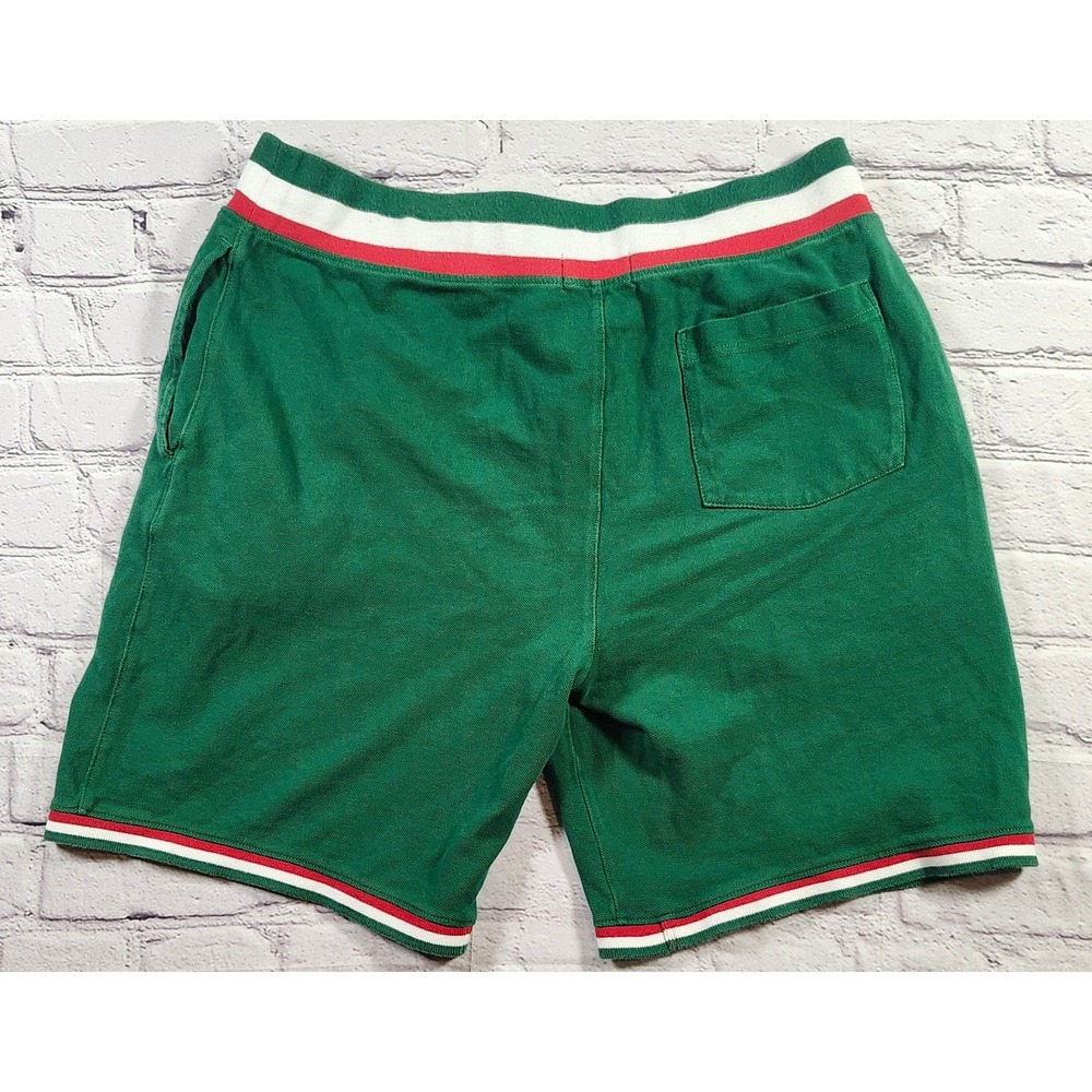 Polo Ralph Lauren Italia FC Green Knit Shorts Mens Piqué Drawstring Athletic M